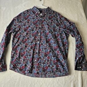 Express shirt mens extra large Floral XL Soft Wash Button Down Casual